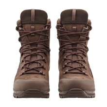 Lowa Military Boots Work Shoes Breacher N GTX Mid (Nubuck Leather, Waterproof) Dark Brown Men's