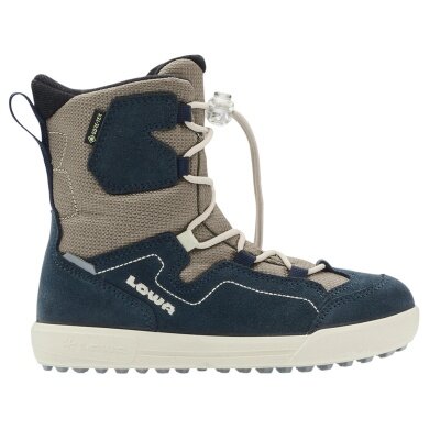 Lowa Raik 2 High GTX Winter Boots (Suede/Textile, waterproof) navy blue/dune children