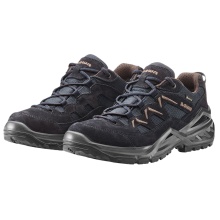 Lowa Sirkos Evo Low GTX Hiking Shoes (Suede/Textile, waterproof) navy blue/brown Men's