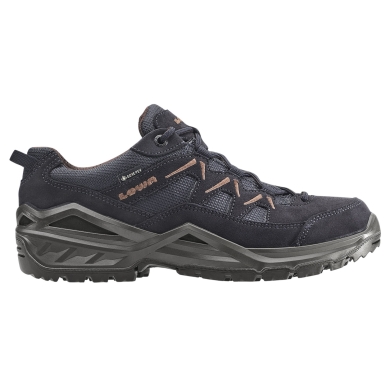 Lowa Sirkos Evo Low GTX Hiking Shoes (Suede/Textile, waterproof) navy blue/brown Men's