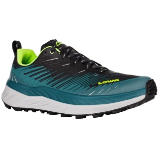 Lowa Trail Running Shoes Fortux (Synthetic, Lightweight) Petrol/Lime Green Men