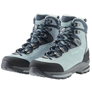Lowa hiking shoes Mauria Evo LL (nubuck leather, leather lining) 2025 smoke blue/mint green ladies