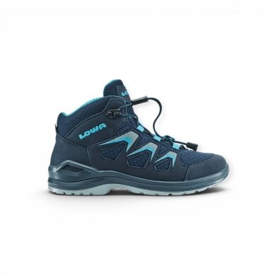 Lowa hiking shoes Innox Evo GTX QC (synthetic/textile, waterproof) navy blue/turquoise for toddlers