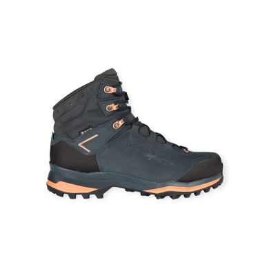 Lowa Lady Light Evo GTX Hiking Shoes (Trekking, Nubuck Leather, Waterproof) navy blue/peach Ladies