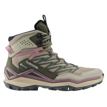 Lowa Maddox Mid GTX Hiking Shoes (All-Terrain, Textile/Synthetic, Waterproof) brown/old pink Ladies