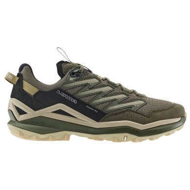 Lowa Maddox Pro Low Hiking Shoes (Fast-Hiking, Textile/Synthetic) black/olive men's