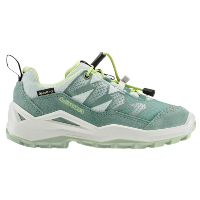Lowa Maddox Pro Low GTX Junior Walking Shoes (Textile/Suede, waterproof) smoke green/mint green children