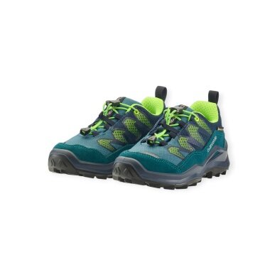 Lowa Maddox Pro Low GTX Junior Hiking Shoes (Textile/Suede, waterproof) petrol/lime toddlers