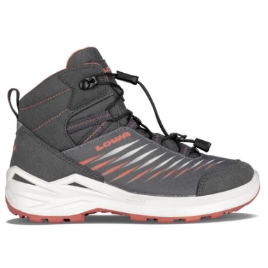 Lowa Hiking Shoes Zirrox II GTX MID Junior (Multifunctional, waterproof) graphite grey/coral red toddlers