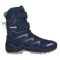 Lowa Maddox Warm High GTX Winter Boots (Textile/Synthetic, waterproof) navy blue/red wood children