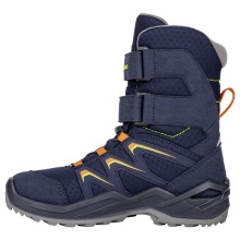 Lowa Winter Boots Maddox Warm High GTX (Textile/Synthetic, waterproof) 2024 navy blue/orange toddlers