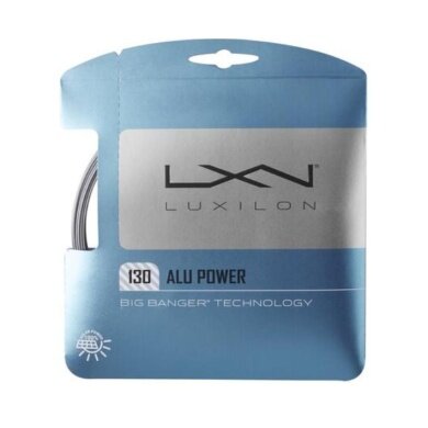 Luxilon Tennis String Alu Power 1.30 (Durability + Power) silver 12m set
