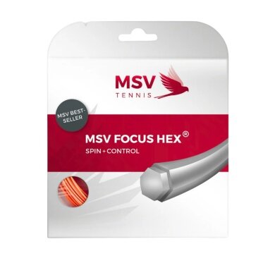 MSV Tennis String Focus Hex (Durability + Spin) orange 12m Set