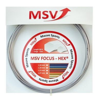 Stringing with tennis string MSV Focus Hex silver