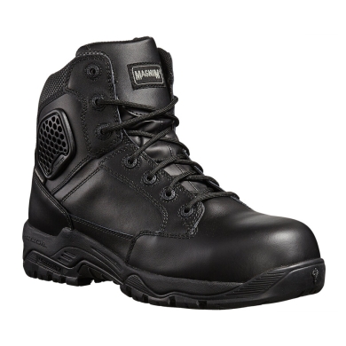 Magnum Work Shoes Strike Force 6.0 WP Leather (waterproof, Sidezip) Composite Toe & Plate black Men's