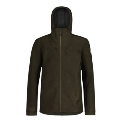 Maloja Fleece Jacket AvisioM (with hood, wool) dark green men's