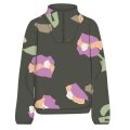 Maloja Fleece Pullover MeltinaM (Half Zip, breathable) dark green/flower ladies