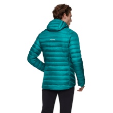 Mammut Winter Down Jacket Broad Peak Insulated Hooded (warm thanks to down filling) 2025 teal blue men's