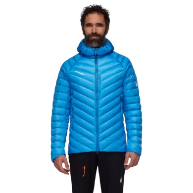 Mammut Winter Down Jacket Broad Peak Insulated Hooded (warm thanks to down filling) 2025 blue men's