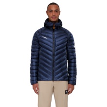 Mammut Winter Down Jacket Broad Peak Insulated Hooded (warm thanks to down filling) 2025 navy blue men's