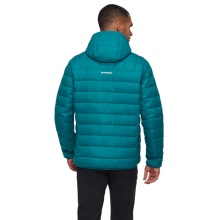 Mammut Crag Insulated Hooded Winter Jacket (warm, lightweight) teal blue men's
