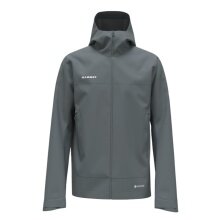Mammut Hardshell Hiking Jacket Crater Light HS Hooded (waterproof, breathable) grey men's