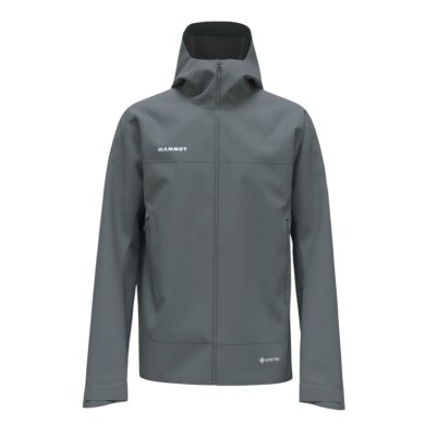 Mammut Hardshell Hiking Jacket Crater Light HS Hooded (waterproof, breathable) grey men's