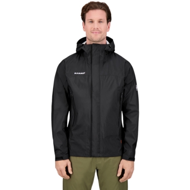 Mammut Hardshell Hiking Jacket Microlayer 2.0 HS Hooded (2.5-layer, breathable) black men's