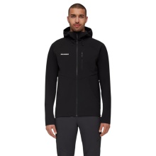 Mammut Softshell Hiking Jacket Ultimate Comfort SO Hooded (4-Way Stretch, Windproof) Black Men's