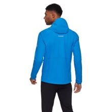 Mammut Softshell Hiking Jacket Ultimate Comfort SO Hooded (4-Way Stretch, windproof) blue Men's