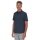 Mammut Lenni Short Sleeve Hiking Shirt 2025 (with Chest Pocket) Navy Blue Men's