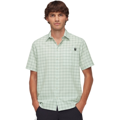 Mammut Lenni Short Sleeve Hiking Shirt 2025 (with Chest Pocket) Light Green Men's