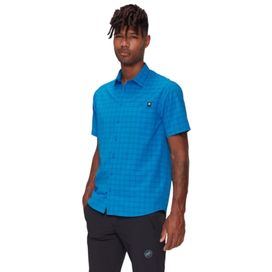 Mammut Lenni Short Sleeve Hiking Shirt 2025 (with Chest Pocket) blue Men's