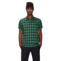 Mammut Trovat Summer Short Sleeve Shirt (Cotton Blend) strata green/pinea Men's