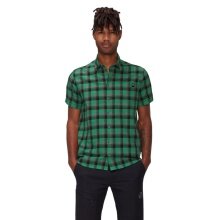 Mammut Trovat Summer Short Sleeve Shirt (Cotton Blend) strata green/pinea Men's