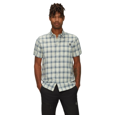 Mammut Trovat Summer Short Sleeve Shirt (Cotton Blend) sage green/alvatern Men's