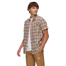 Mammut Trovat Summer Short Sleeve Shirt (Cotton Blend) red/sage green Men's