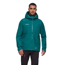 Mammut All-Season Hiking Jacket Crater IV Hardshell Hooded (3-Layer, Waterproof, Durable) teal green Men's