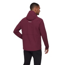 Mammut Softshell Hiking Jacket Ultimate Comfort SO Hooded (4-Way Stretch, Windproof) Burgundy Men's