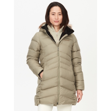 Marmot Winter Coat Montreal (Down Filling, Fleece Lining, Durable, Water-Repellent) Vetiver Grey Ladies