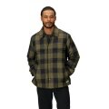 Marmot Ridgefield Sherpa Flannel Shirt Jacket (Cotton, warm) dark green/black men's