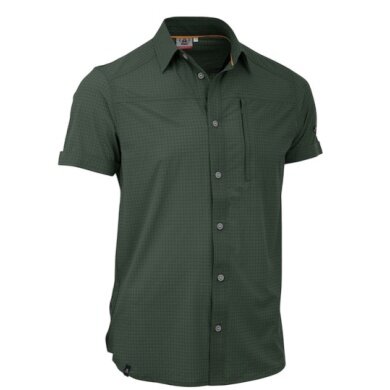 Mouth Short Sleeve Shirt Veniv 4XT (elastic, breathable, sporty cut) dark green men's