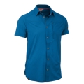 Mouth Short Sleeve Shirt Veniv 4XT (elastic, breathable, sporty cut) blue men's
