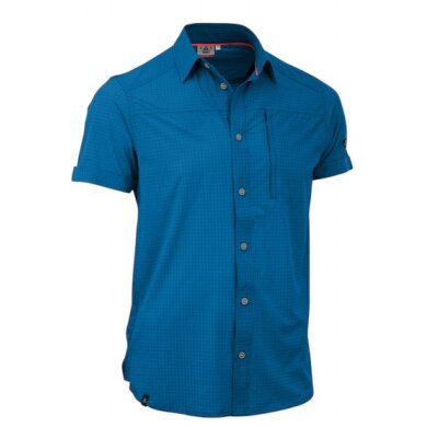 Mouth Short Sleeve Shirt Veniv 4XT (elastic, breathable, sporty cut) blue men's