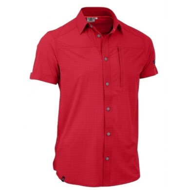 Mouth Short Sleeve Shirt Veniv 4XT (elastic, breathable, sporty cut) red men's