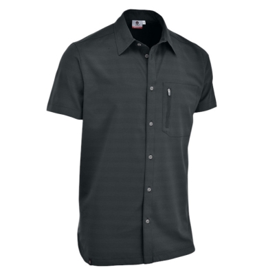 Maul Wander Shirt Irschenberg XT Short Sleeve (with Chest Pocket) Dark Grey Men's