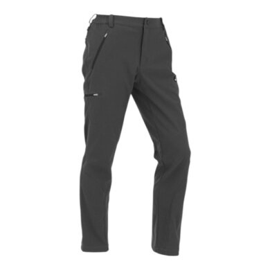 Maul Wander Trekking Trousers Nebelhorn REC (Softshell Trousers, elastic, heat-insulating) long dark grey men's