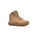 Merrell Sneaker Wrapt Mid WP (Minimal running shoes, leather, waterproof) tobacco brown ladies