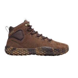 Merrell Sneaker Wrapt Mid WP (Minimal running shoes, leather, waterproof) dark brown men's