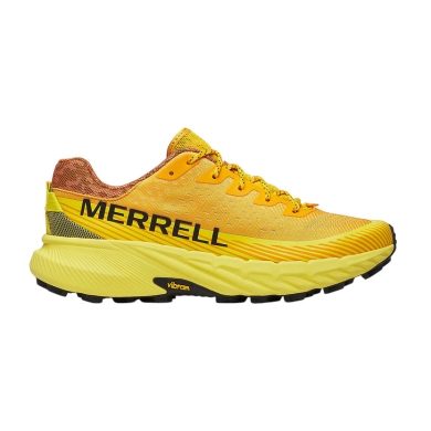 Merrell Trail Running Shoes Agility Peak 5 (comfortable fit, Rock Plate) yellow men's